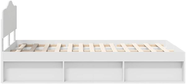vidaXL Bettrahmen mit Kopfteil Weiß 120 x 200 cm Massives Kiefernholz 3412916 Bild 8