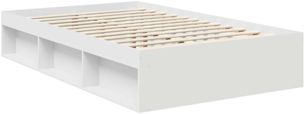 vidaXL Bettrahmen mit Kopfteil Weiß 120 x 200 cm Massives Kiefernholz 3412916 Bild 5