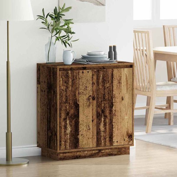 vidaXL LED-Sideboard für Altholz 71 x 34,5 x 75 cm Holzwerkstoff 869648