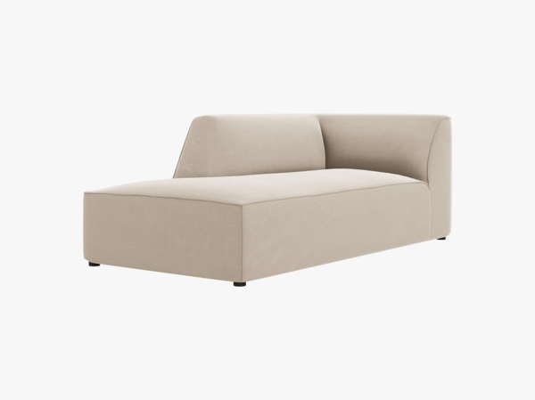 Micadoni Recamiere Ruby 1-Sitzer Links Samt Salvador Beige Bild 2