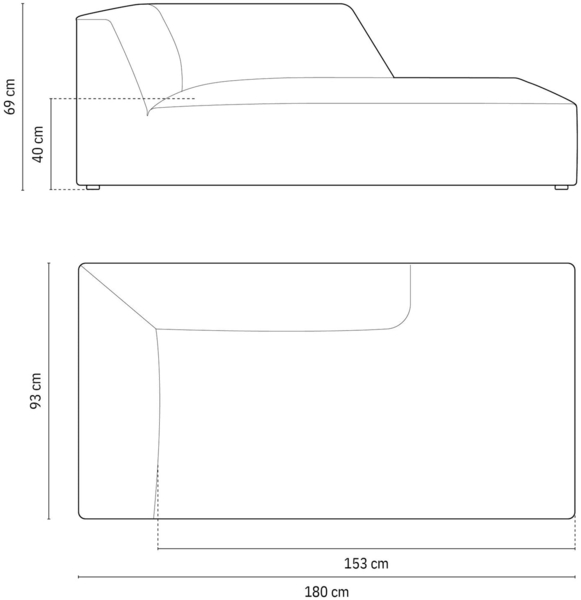 Micadoni Recamiere Ruby 1-Sitzer Links Samt Salvador Beige Bild 6