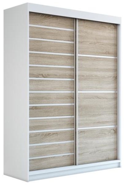 Schwebetrenschrank COLIN 2-trig Schrank 160 cm Farbe: Wei , sonoma