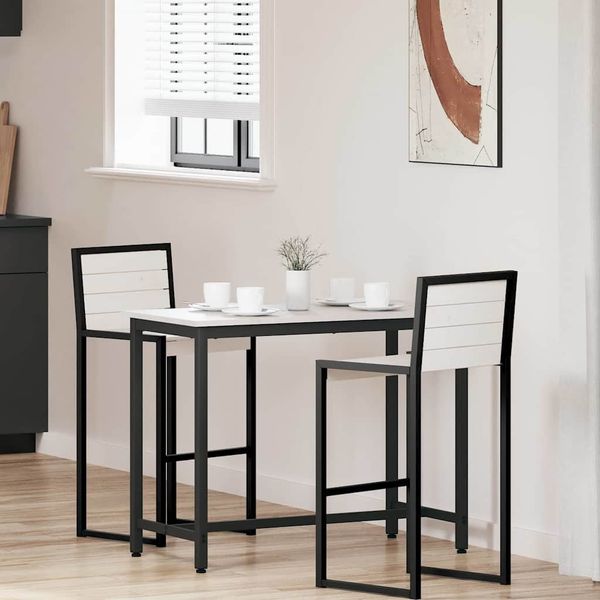 vidaXL Tisch Weiß 100 x 50 x 77 cm Ingenieure Holz und Stahl 873785