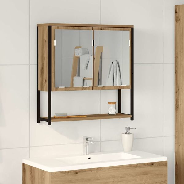 vidaXL Spiegelschrank Artisan-Eiche 60 x 16 x 60 cm Holzwerkstoff 862224