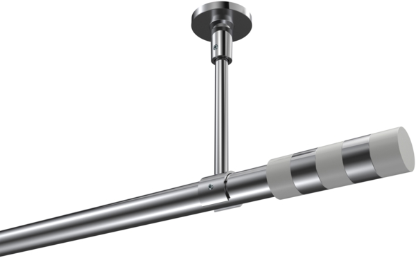 Gardinenstangen-Set Sonette Mavell 120 cm, 1-läufig, 20 mm Ø Chrom