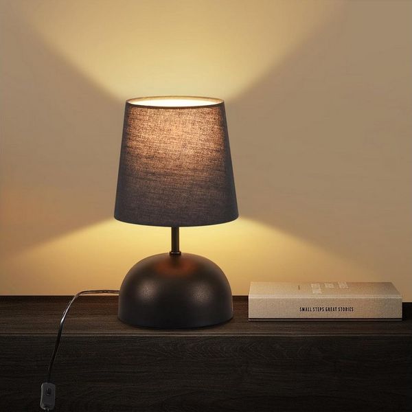 ZMH Tischleuchte LED Tischlampe Schlafzimmer Wohnzimmer E14 Modern Design, Nachtlampe für Kinderzimmer Arbeitszimmer