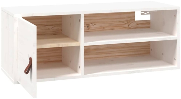 vidaXL Wandschrank Weiß 80x30x30 cm Massivholz Kiefer 818387 Bild 7