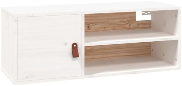vidaXL Wandschrank Weiß 80x30x30 cm Massivholz Kiefer 818387 Bild 4