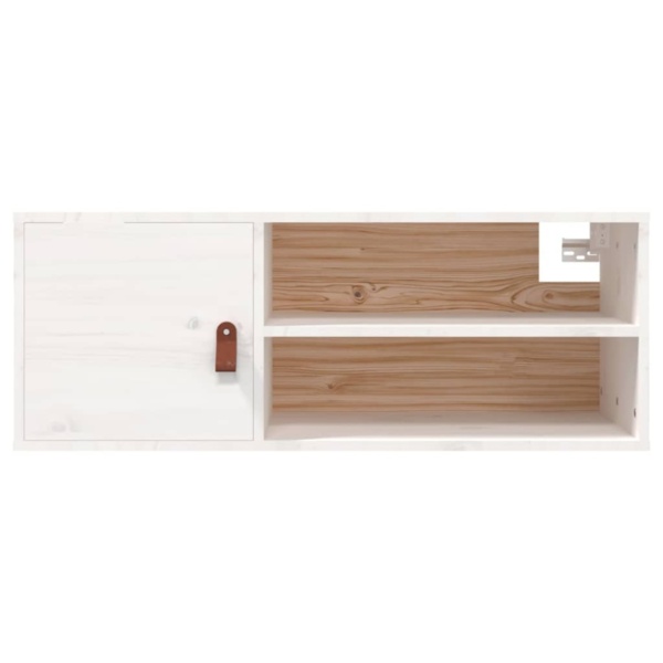 vidaXL Wandschrank Weiß 80x30x30 cm Massivholz Kiefer 818387 Bild 9