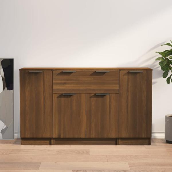 Sideboards 3 Stk. Holzwerkstoff [3115828] Braun