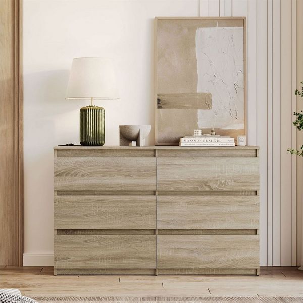 Lookway Kommode HANA M6– elegante Kommode mit geräumigen Schubladen, Breite: 120 cm und 140 cm