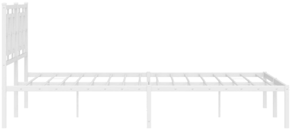 vidaXL Bettgestell mit Kopfteil Metall Weiß 160x200 cm 374293 Bild 2