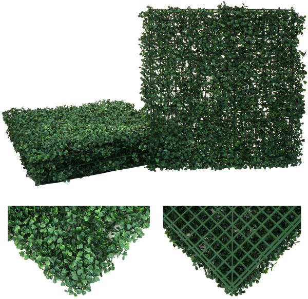 Wandfliese HWC-L78, Sichtschutz Windschutz Verkleidung für Terrasse/Balkon, 4x je 50x50cm = 1m² ~ Buchs grün Bild 1