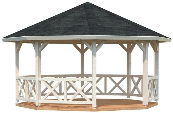 Palmako Holz-Pavillon Betty ohne Fußboden 465x465 cm Holzpavillon 4743142052624