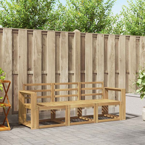 vidaXL Outdoor-Sofagarnitur 3 pcs Weiß 197,5 x 63 x 73 cm 3387178