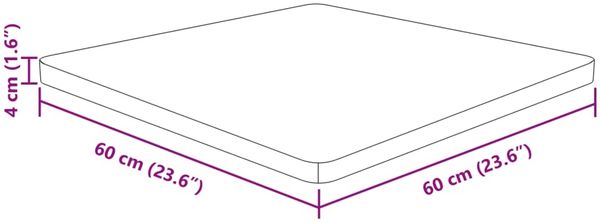 vidaXL Tischplatte Quadratisch Hellbraun 60x60x4cm Behandelte Eiche 343060 Bild 4