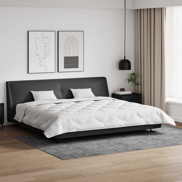 vidaXL Winterbettdecke mit Kissen 3 pcs Weiß Mikrofaser 3377811