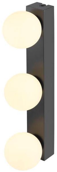 SLV SUN Mirror, Wandaufbauleuchte, triple, 2700/3000/4000 K, TOUCH button, 18 W, IP44, schwarz - Stand-, Wand- und Deckenleuchten (Outdoor)
