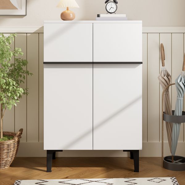 Schuhschrank 95x60x34,5 cm mit Doppeltüren – moderner Aufbewahrungsschrank für Flur