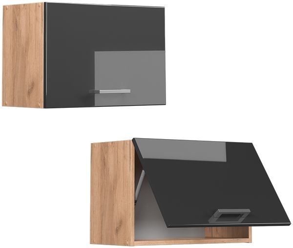 Vicco Küchenschrank Küchenzeile R-Line, Anthrazit Hochglanz, Hängeschrank 60 cm (flach) Bild 5