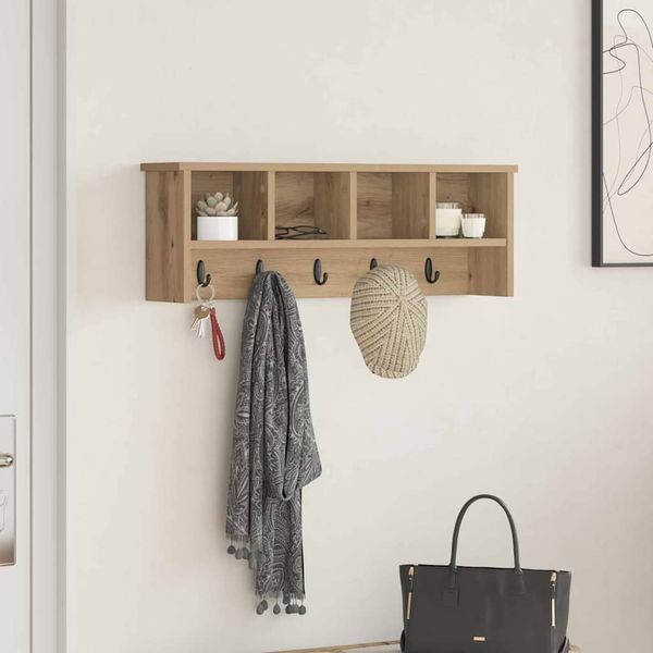 Wandmontierter nachttisch, Wandregal Artisan-Eiche 75 x 16 x 26 cm