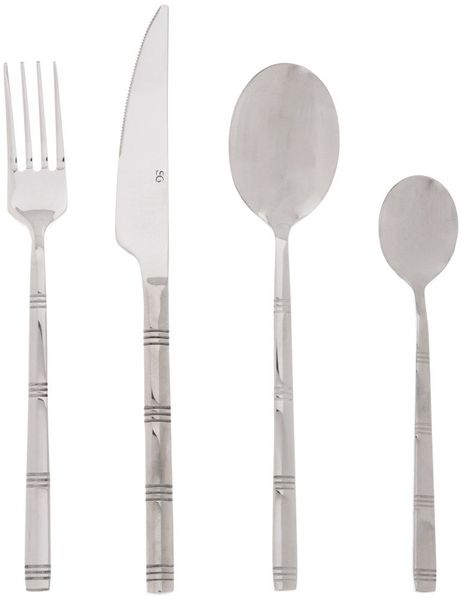 Menagere Inox Borah Secret de Gourmet Besteckset, Edelstahl, mit dekoriertem Griff, 24-teilig - Secret de Gourmet