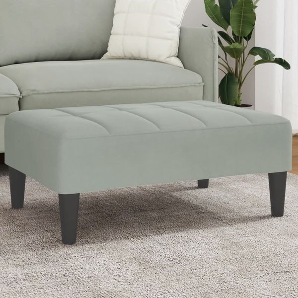 vidaXL Fußhocker Hellgrau 77x55x31 cm Samt 4007384