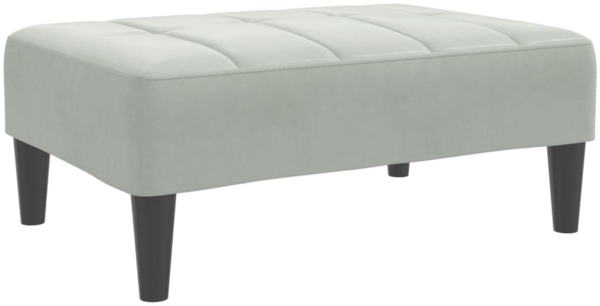 vidaXL Fußhocker Hellgrau 77x55x31 cm Samt 4007384