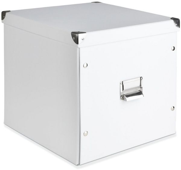 Zeller 17620 Aufbewahrungsbox, Pappe weiß 33,5 x 33 x 32 cm