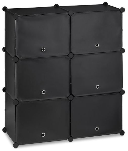 Relaxdays Schwarzer Schuhschrank mit 12 Fächern Bild 10