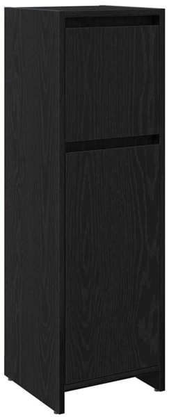 vidaXL Badezimmerschrank mit Tür Schwarz Eichen-Optik 30 x 30 x 95 cm 862504