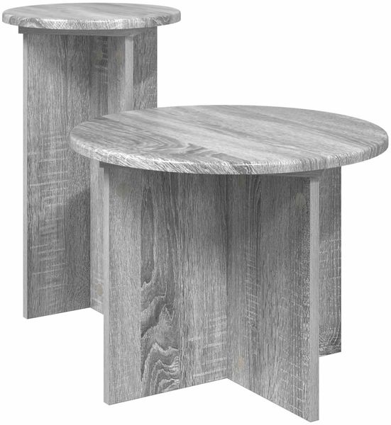 vidaXL Beistelltisch-Set 2 pcs Graues Sonoma Holzwerkstoff 8001034