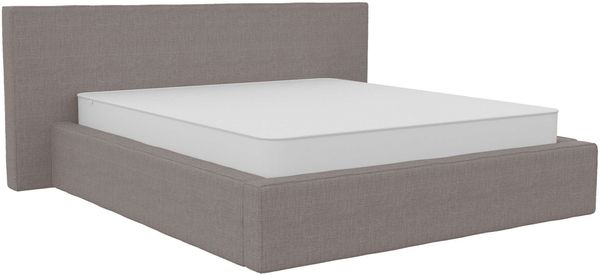 Bett Orion - Samtstoff - taupe - 160x200 cm