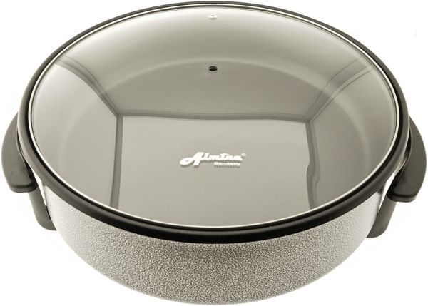 Elektrische Pizzapfanne Partypfanne 36x7cm Antihaft Beschichtet 1500 Watt