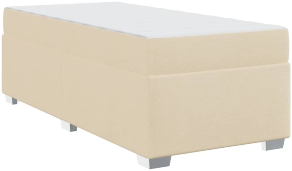 vidaXL Bettrahmen mit Matratze Creme 90 x 190 cm Stoff 3399157