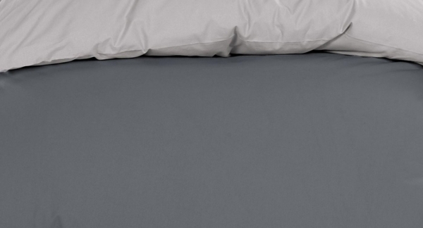 Casa Colori Bettwäsche Renforce Ganzjahres Wende Bettgarnitur 135x200 cm, Renforce, 4 teilig, Grau Anthrazit Bild 3