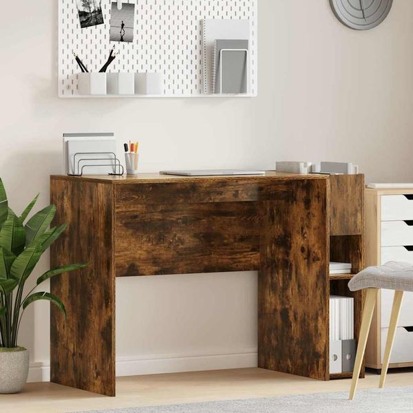 Schreibtisch, Bürotisch, Computertisch Geräucherte Eiche 109 x 50 x 78 cm Holzwerkstoff