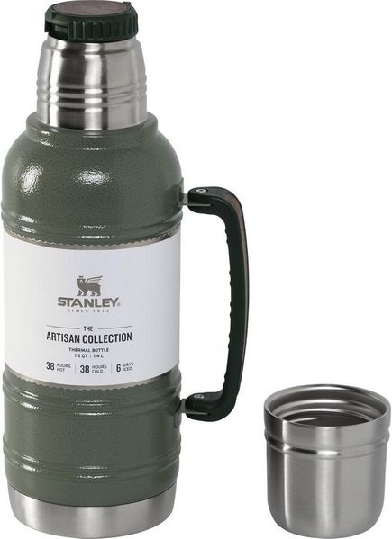 STANLEY Trinkflasche Stanley The Artisan Thermoskanne 1,4 L Hammertone Green