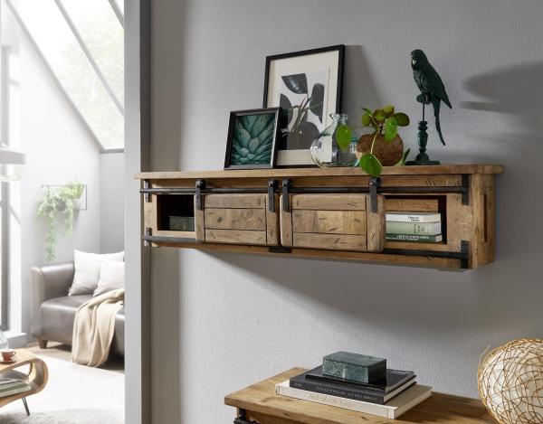 Wandregal III 130cm 'Railroad' Mango & Eisen Bild 2