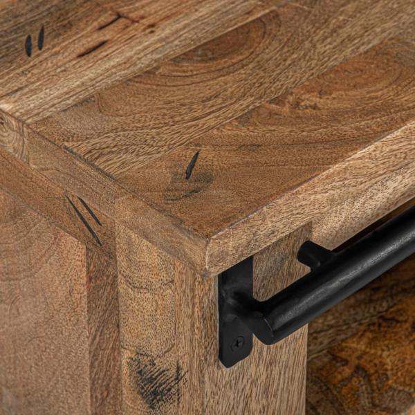 Wandregal III 130cm 'Railroad' Mango & Eisen Bild 3