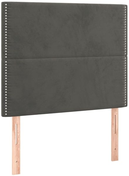 Boxspringbett mit Matratze & LED Samt Dunkelgrau 120x200 cm, Härtegrad: H2 [3136054] Bild 7