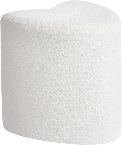 Pouf SCOTIA Chenillegewebe Cremeweiß