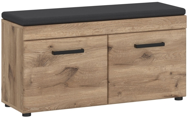 Sitzbank Grainau / Grano, Holzwerkstoff, Holzfarben, 93 x 47 x 38 cm