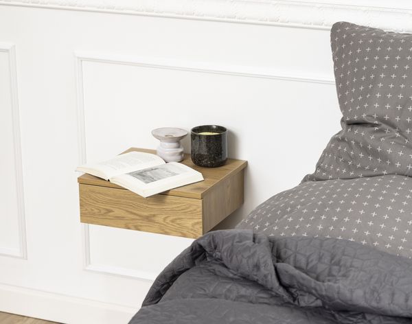 Nachttisch >Avignon< in Wildeiche, MDF - 37x13x32cm (BxHxT)