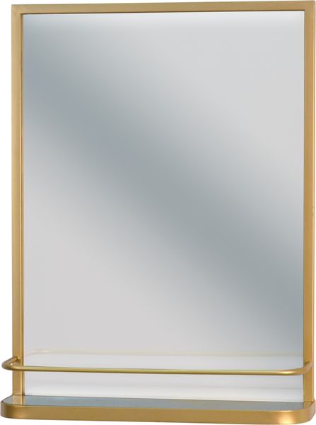 Schöner Wandspiegel aus Metall, mit Ablage, gold