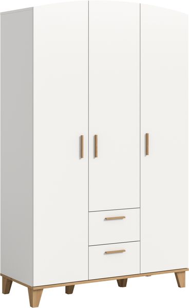 Stella Kleiderschrank 3-türig in weiß