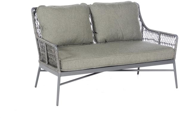 Sonnenpartner Loungesofa Retro Aluminium mit PE-Bespannung light coal Relaxsofa Garten-Sofa