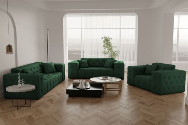 Sessel Designersessel CHANTAL in Stoff Opera Velvet Grün Bild 5