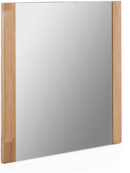 Wandspiegel >Leduc I< in Wildeiche aus Massivholz, Spiegelglas - 66x65x4 (BxHxT)