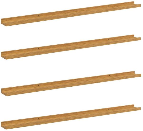 4 Stk. Wandregale, Hängeregale mit Regal Beige 115 x 9 x 3 cm Holzwerkstoff de6193